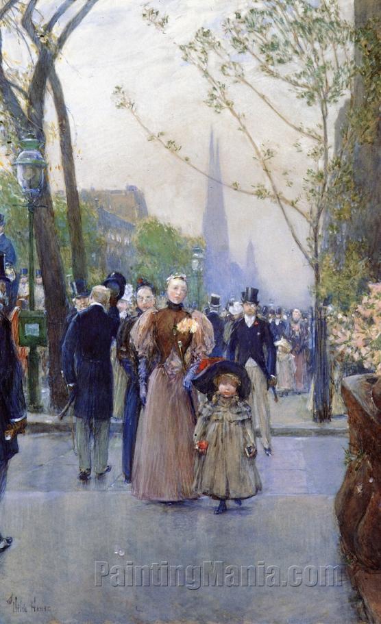 Fifth Avenue Frederick Childe Hassam Paintings   Fifth Avenue 162 12865 