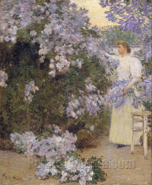 Mrs. Hassam in the Garden