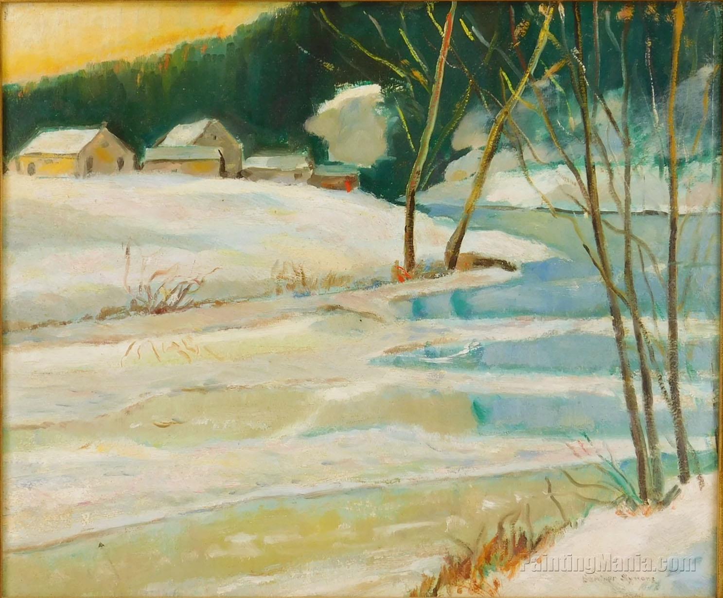 Winter Landscape 2   George Gardner Symons Paintings