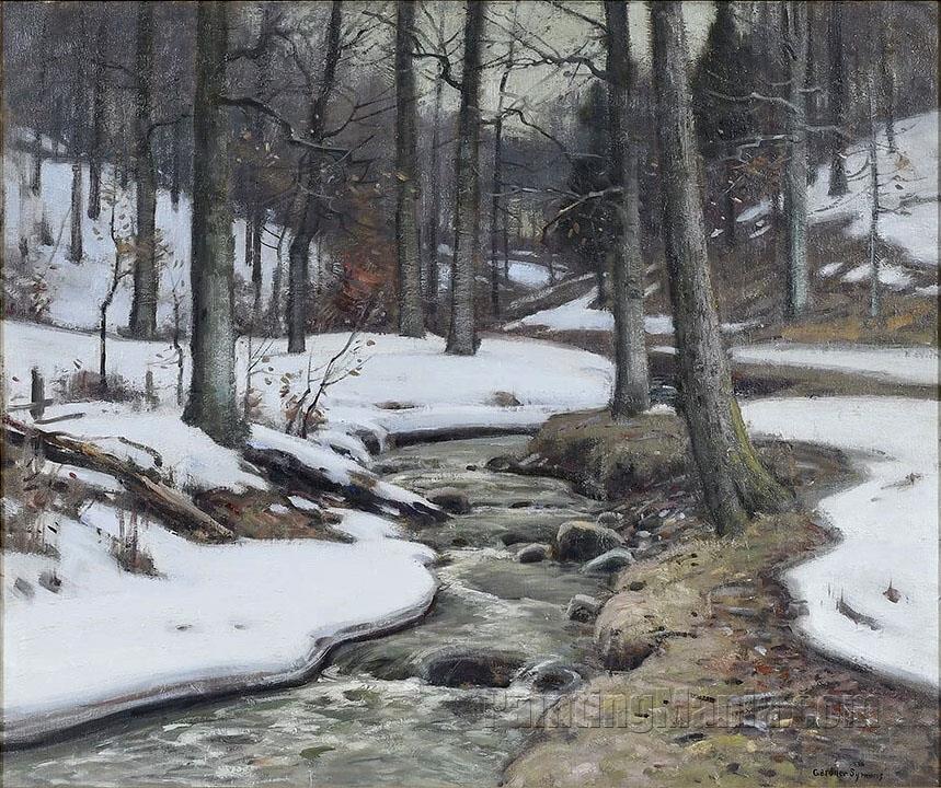 Winter Landscape 5   George Gardner Symons Paintings