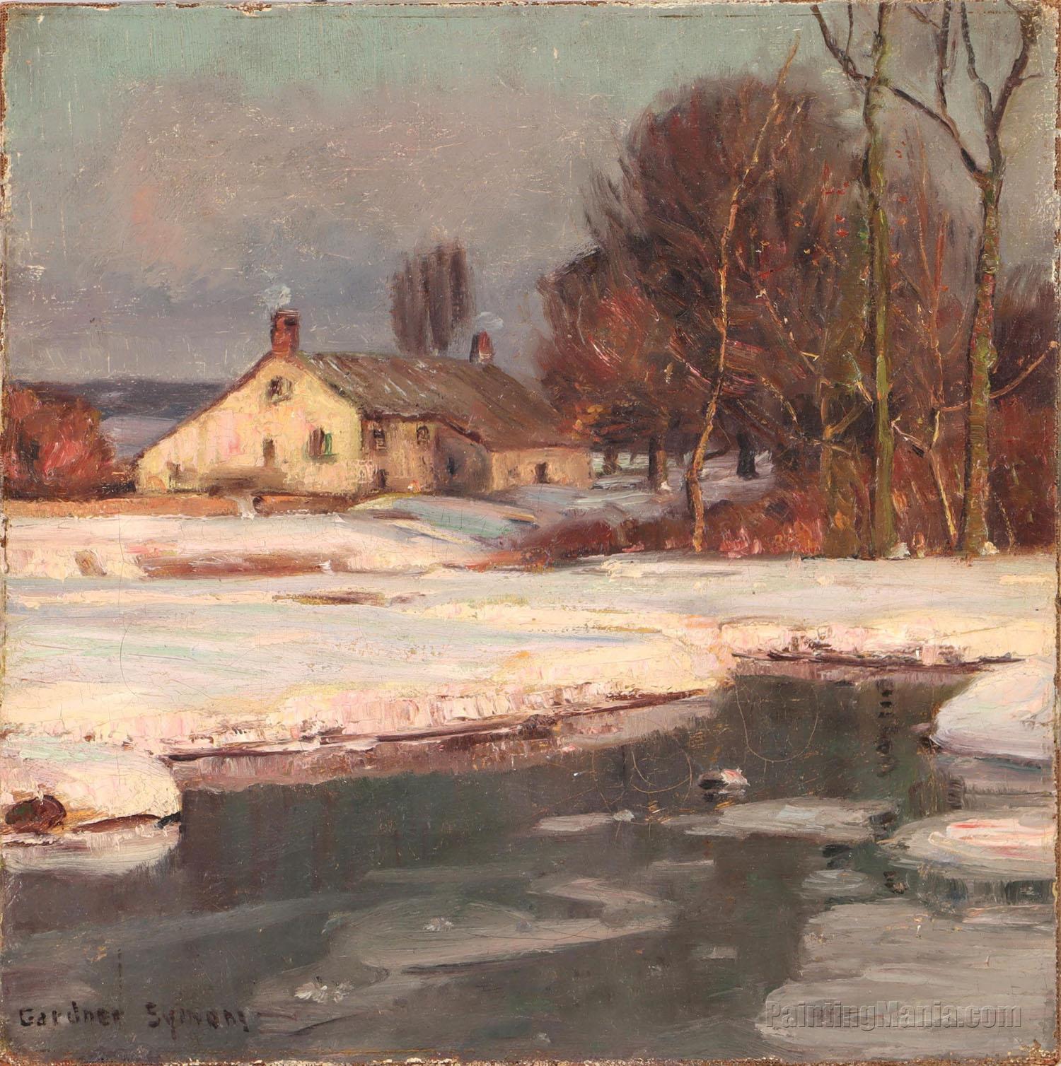 Winter Landscape with Farmhouse