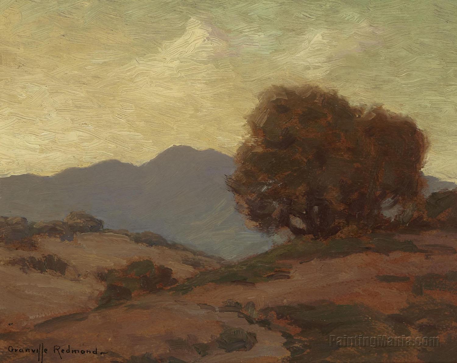 Hillside Landscape with Oak