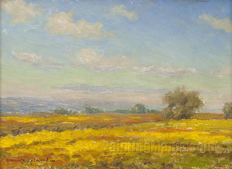 Sunny Day over Poppy-filled Landscape