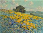 California Landscape with Poppies and Lupine 2