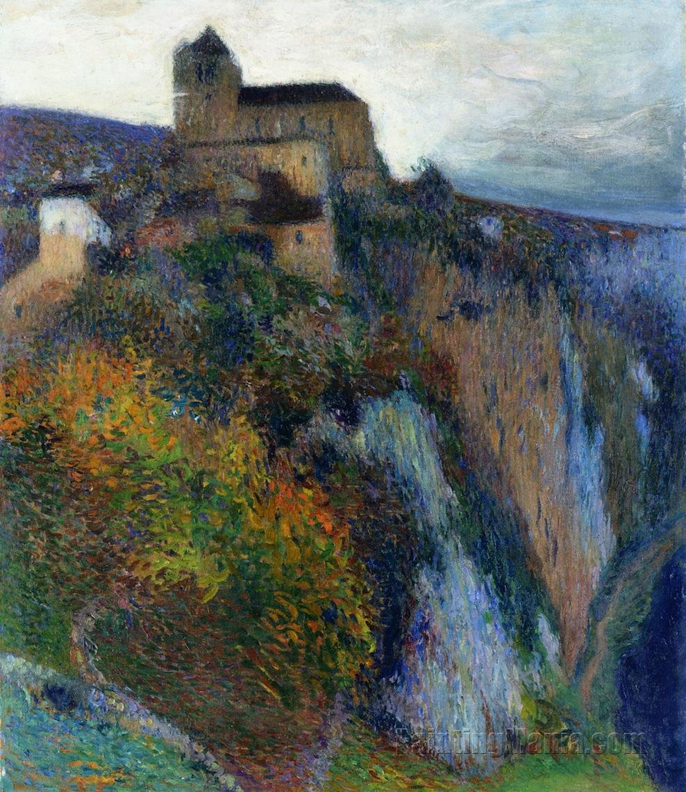 Saint-Cirq-Lapopie in Evening 1897