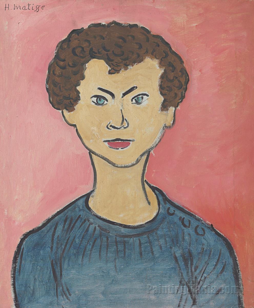 Curly-haired Portrait, Sailor Sweater (Allan Stein)