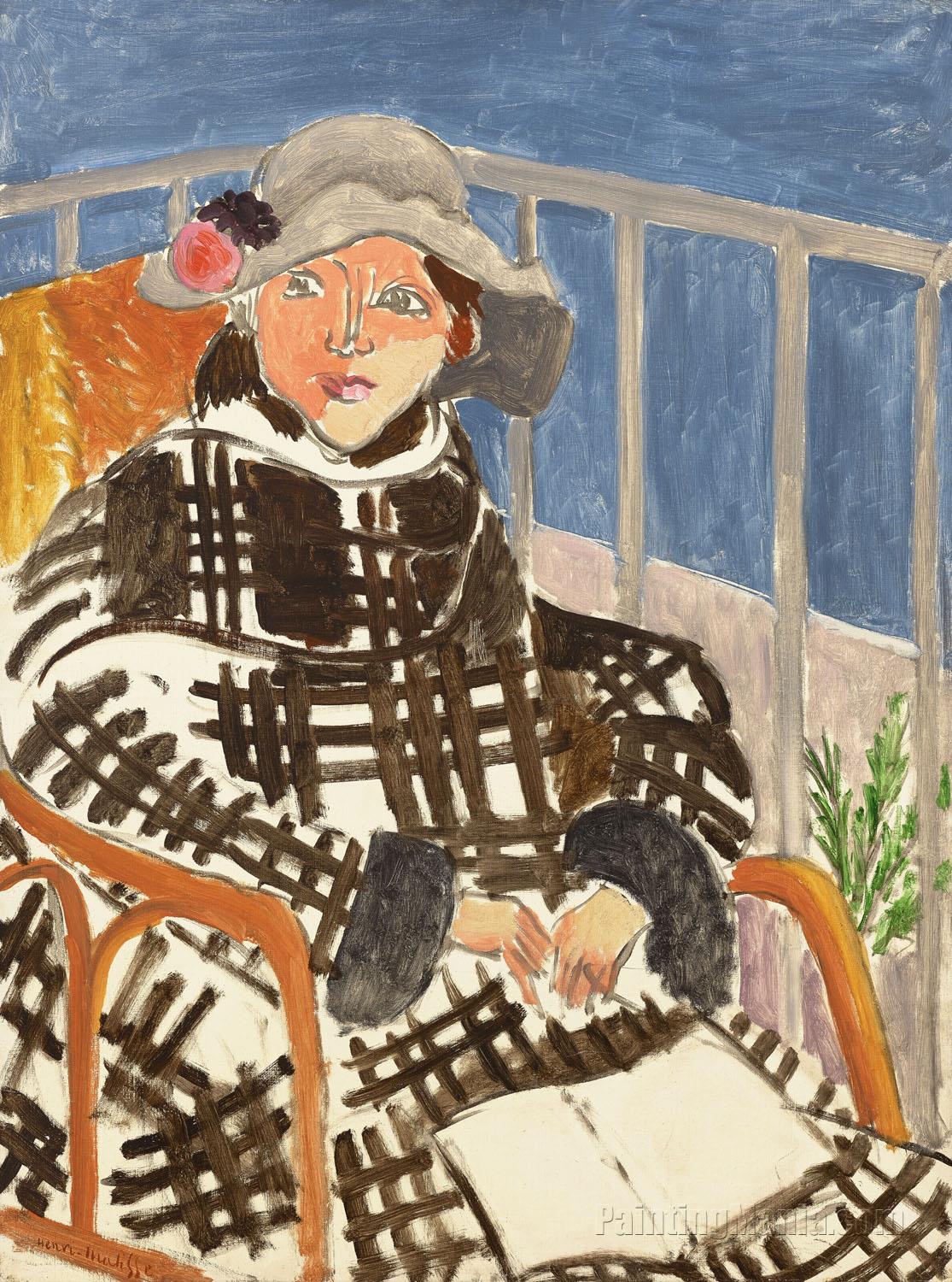 Mademoiselle Matisse in a Plaid Coat