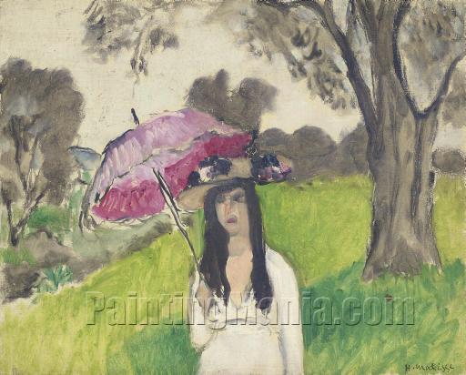 Woman with Pink Parasol