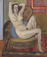 Nude with Blue Cushion