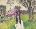 Woman with Pink Parasol