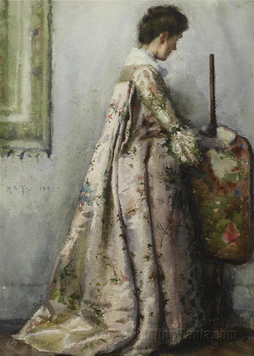 The Silk Gown, Portrait of Maria Tuke Sainsbury