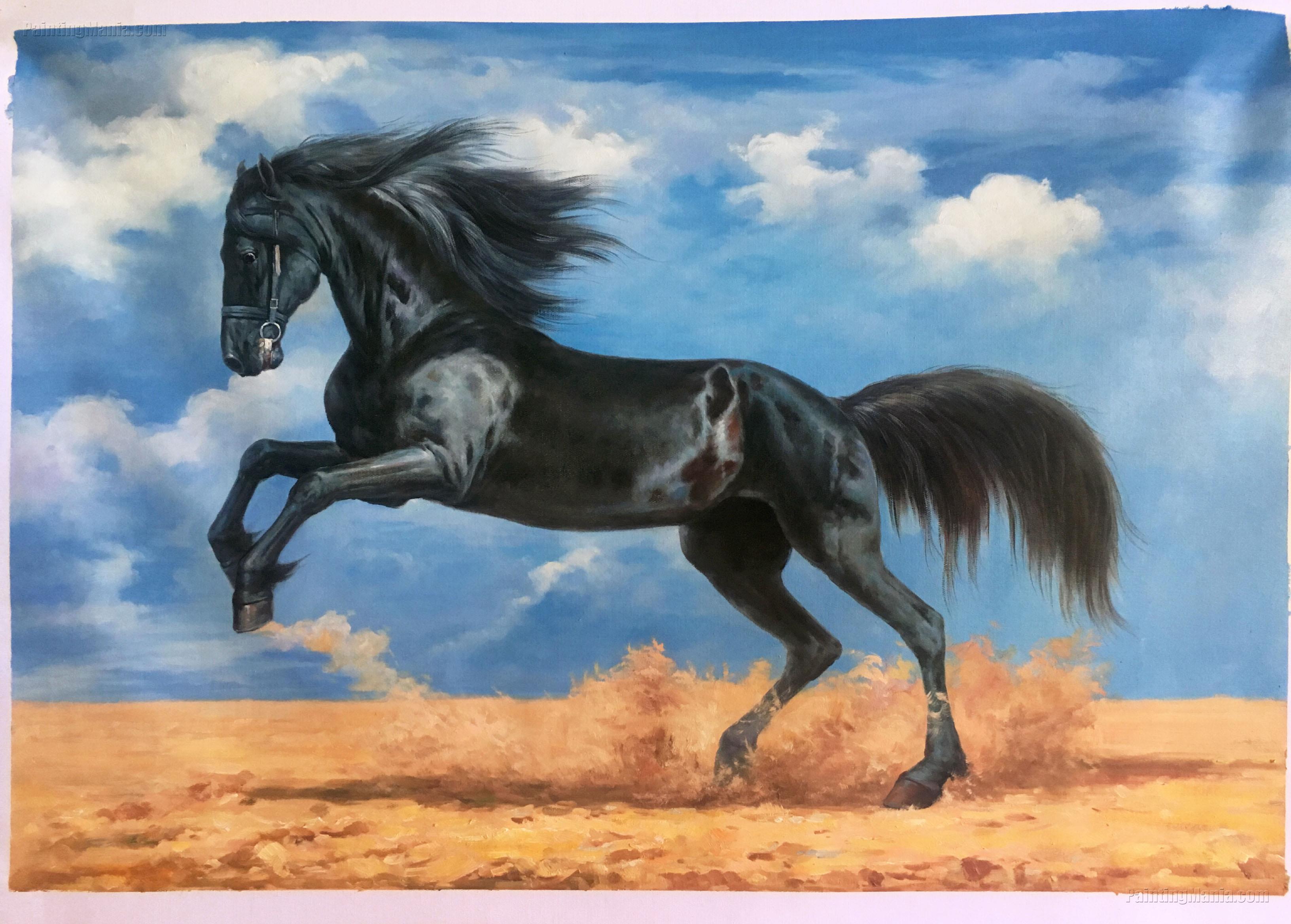 Famous Horse Painting The Black Horse Ubicaciondepersonas Cdmx Gob Mx   Galloping Black Horse Plains 106 43887 