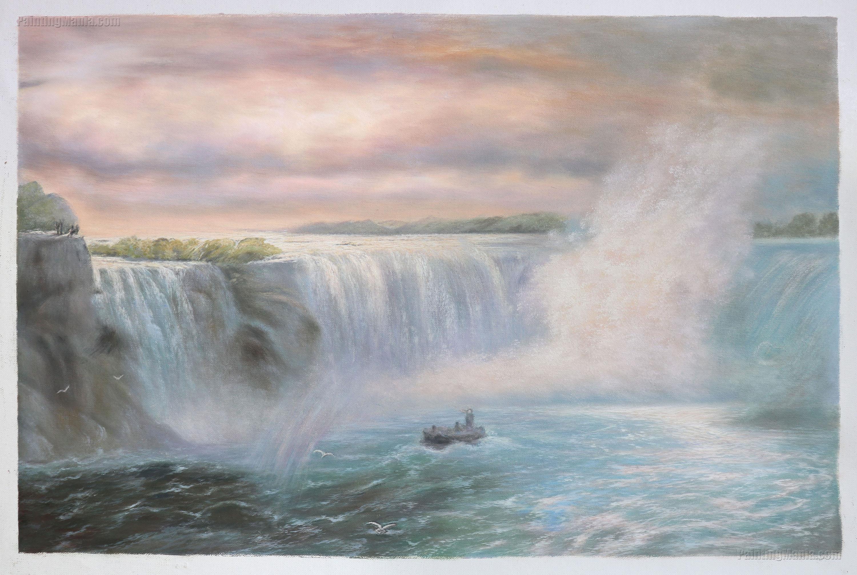 Niagara Falls By Joseph Otis Minott, Niagara River Lions