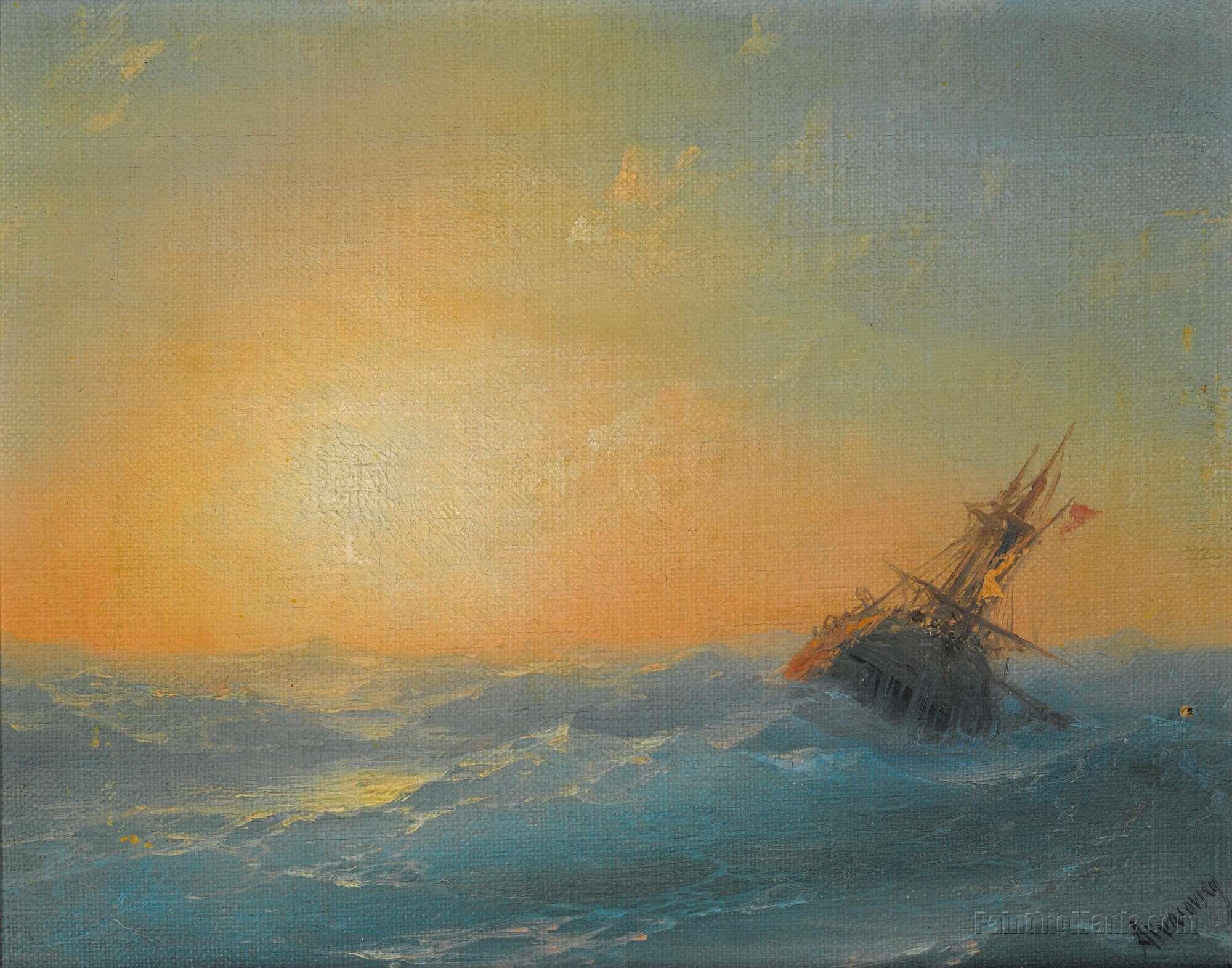 Ship at Sunset