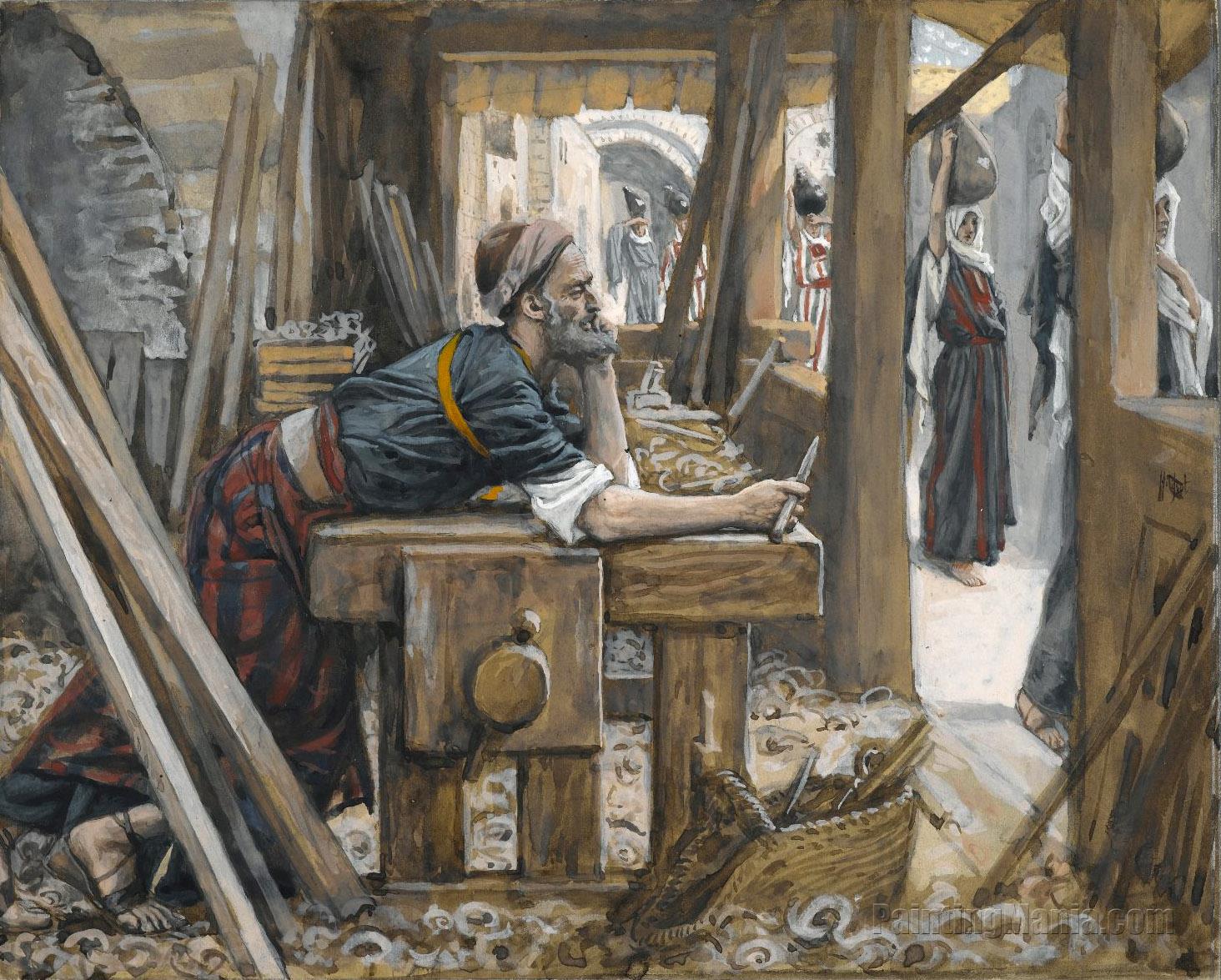 The Anxiety of Saint Joseph James Tissot Paintings