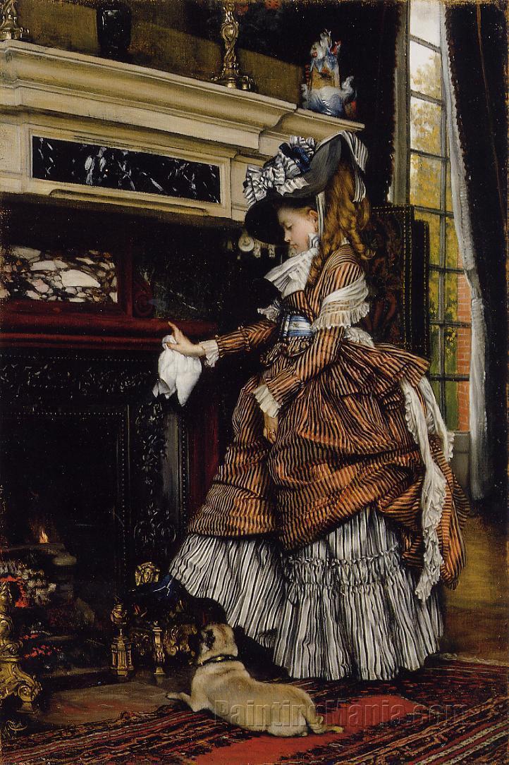 The Fireplace James Tissot Paintings