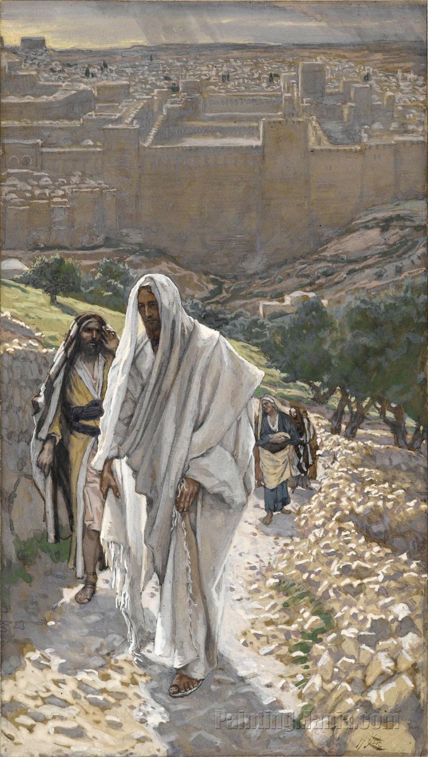 Jesus Goes in the Evening to Bethany James Tissot Paintings