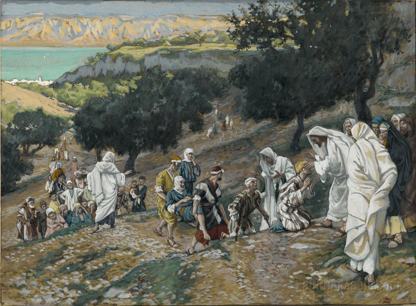 Jesus Heals the Blind and Lame on the Mountain James Tissot