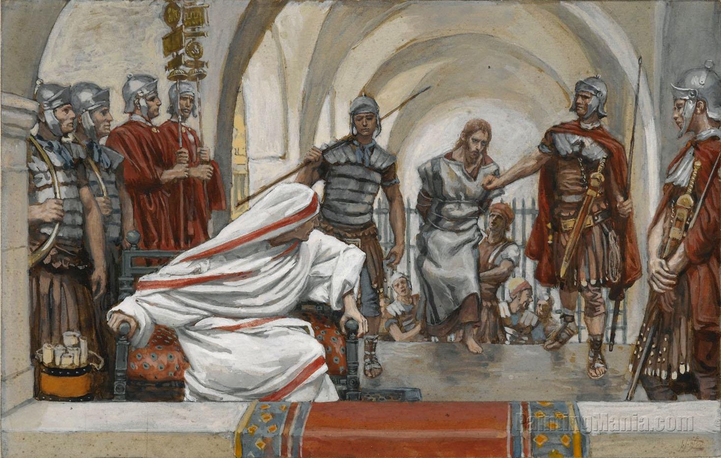 Jesus Led from Herod to Pilate James Tissot Paintings