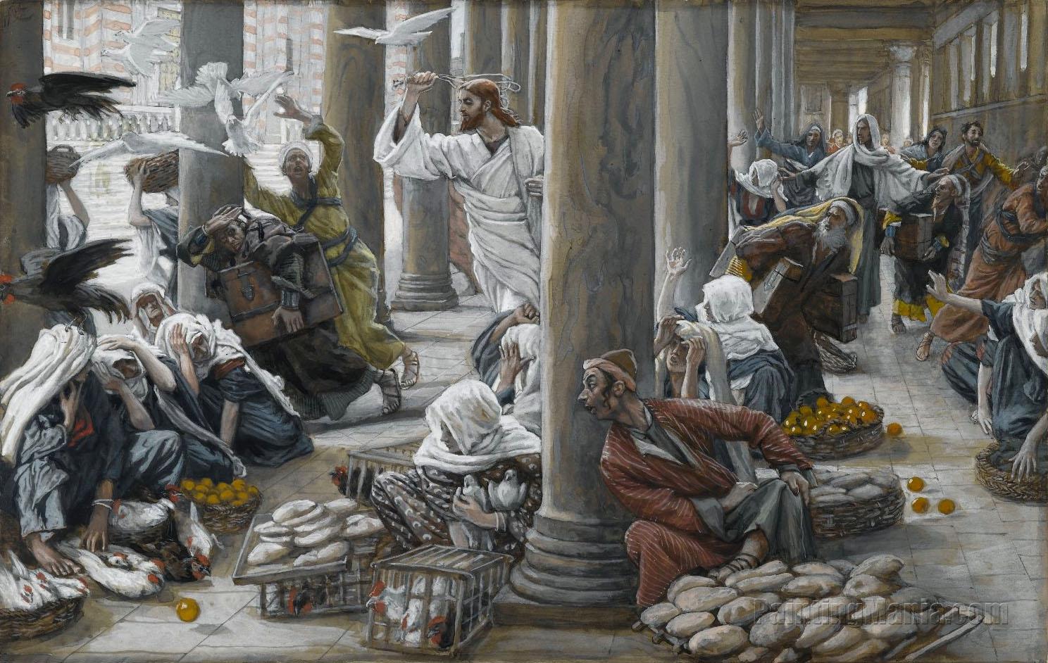 The Merchants Chased from the Temple James Tissot Paintings