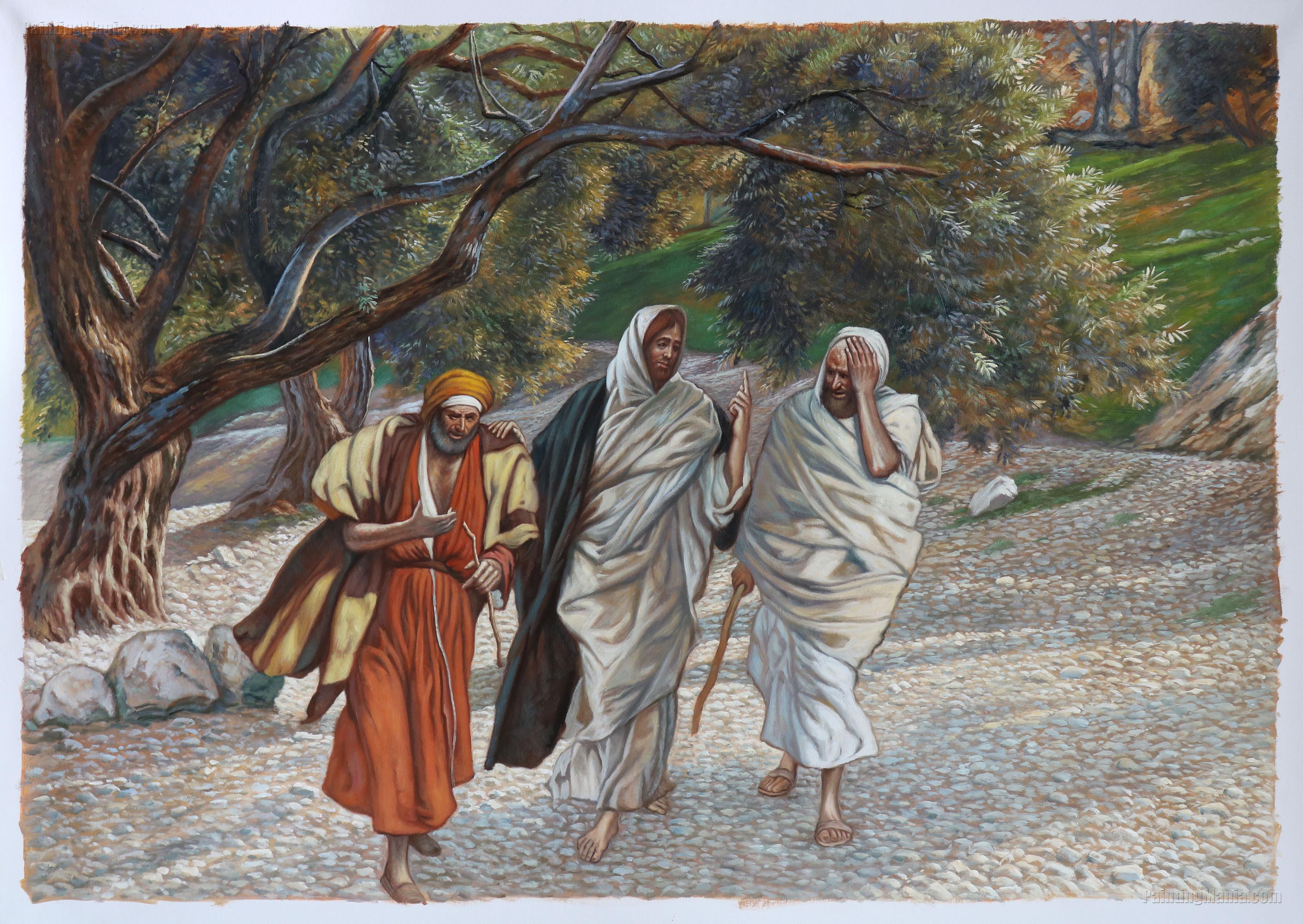 The Pilgrims of Emmaus on the Road James Tissot Paintings