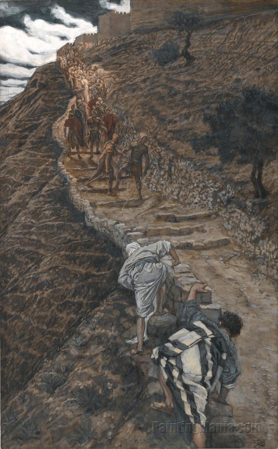 Saint Peter and Saint John Follow from Afar James Tissot Paintings