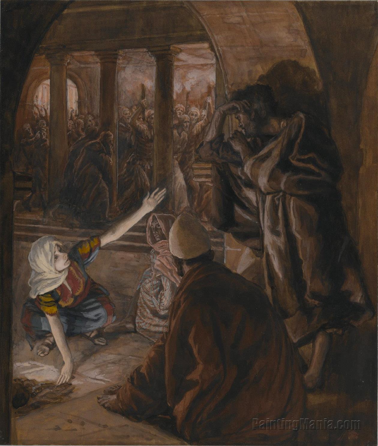 The Third Denial of Peter. Jesus Look of Reproach James Tissot