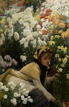 Chrysanthemums James Tissot Paintings