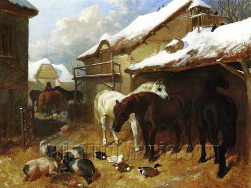 The Barnyard in Winter