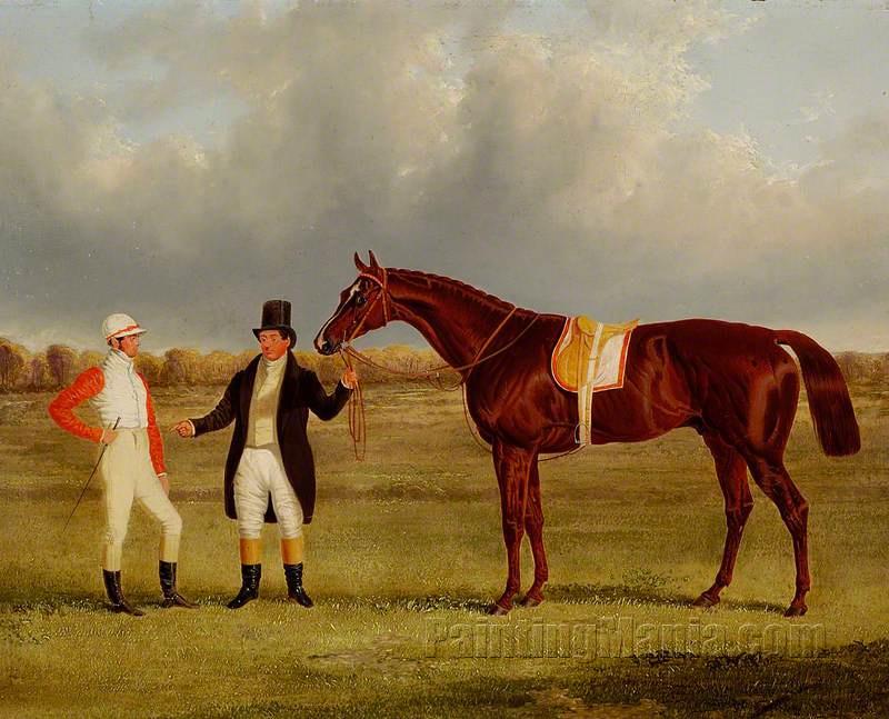 'Euclid' with His Jockey Conolly and Trainer Pettit