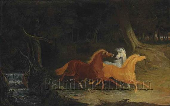 Horses Frightened by a Serpent