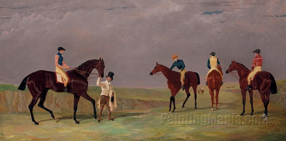 Preparing to Start for the Doncaster Gold Cup, 1825, with Mr. Whitaker's "Lottery"