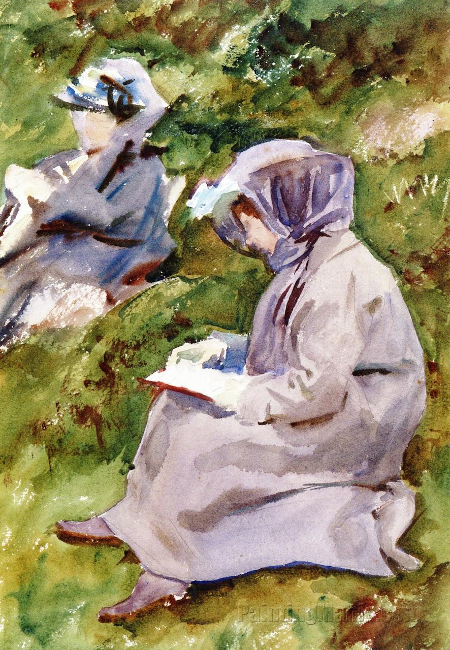 Two Ladies Reading (On the Simplon)