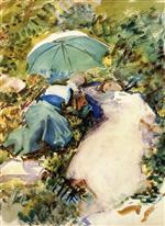 On the Simplon (Two Women with a Parasol)