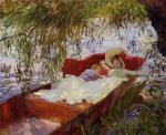 Two Women Asleep in a Punt under the Willows