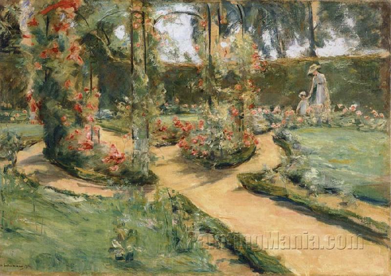 The Rose Garden in Wannsee with the Artist's Daughter and Granddaughter