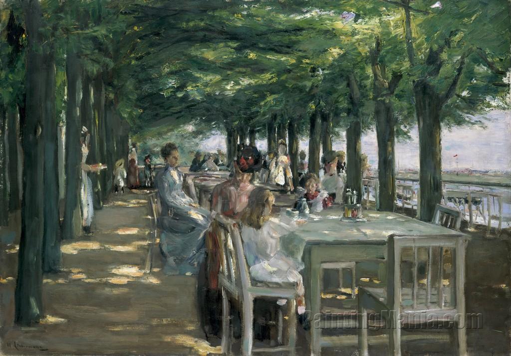 The Terrace at the Restaurant Jacob in Nienstedten on the Elbe