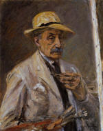 Self Portrait in Smock with Hat. Brush. and Palette