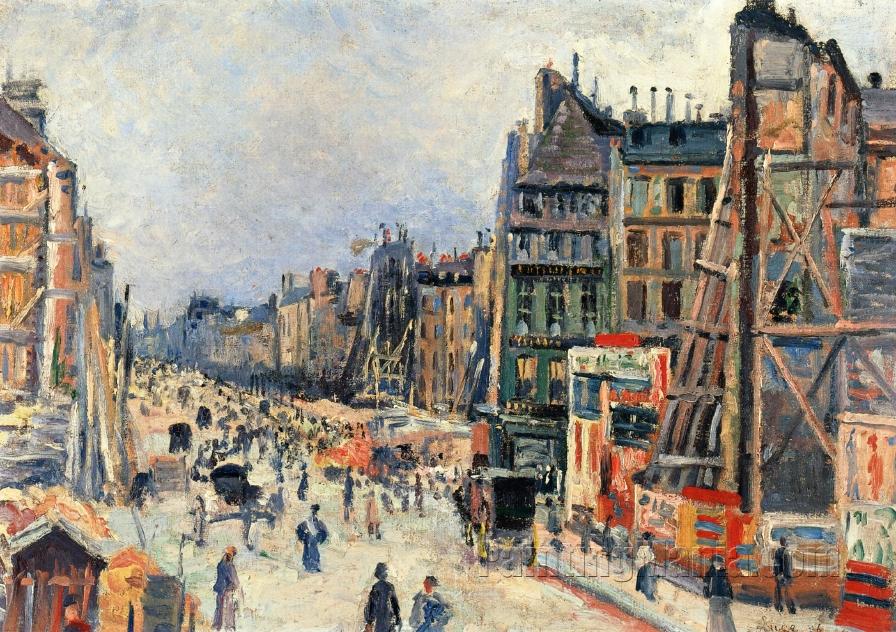 Cutting through the rue Reaumur 1896