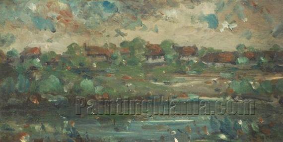 Landscape with Cottages