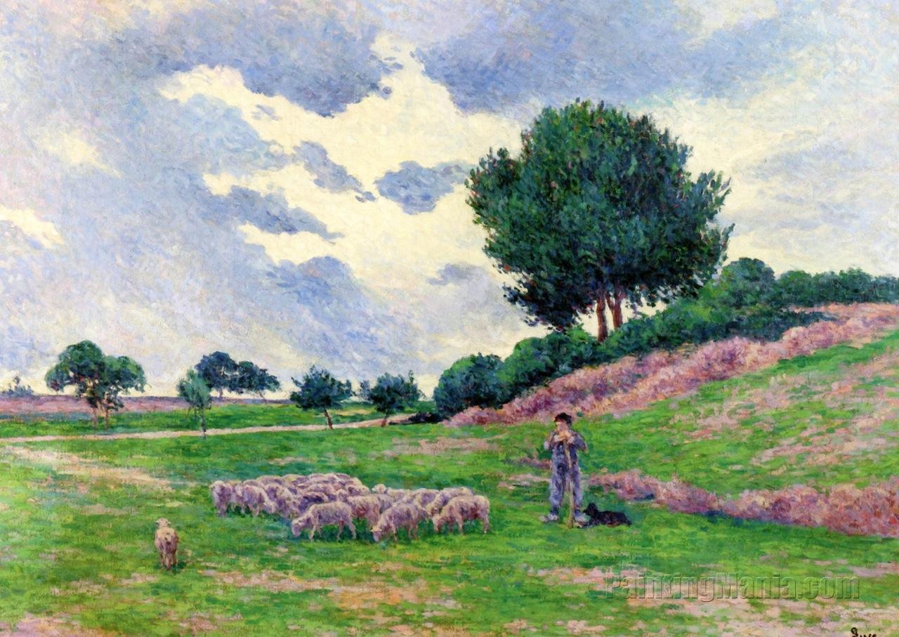 Mereville, a Flock of Sheep