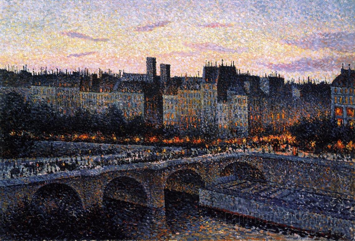 Quai de l'Ecole, Paris, Evening