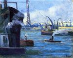 The Port of Rouen - Maximilien Luce Paintings