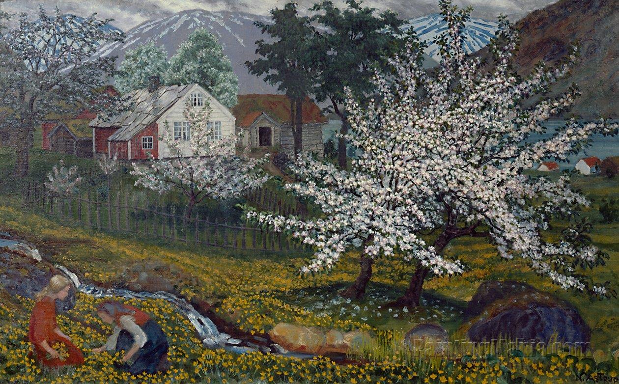 Blossoming Apple Tree, Stromsbo Farm