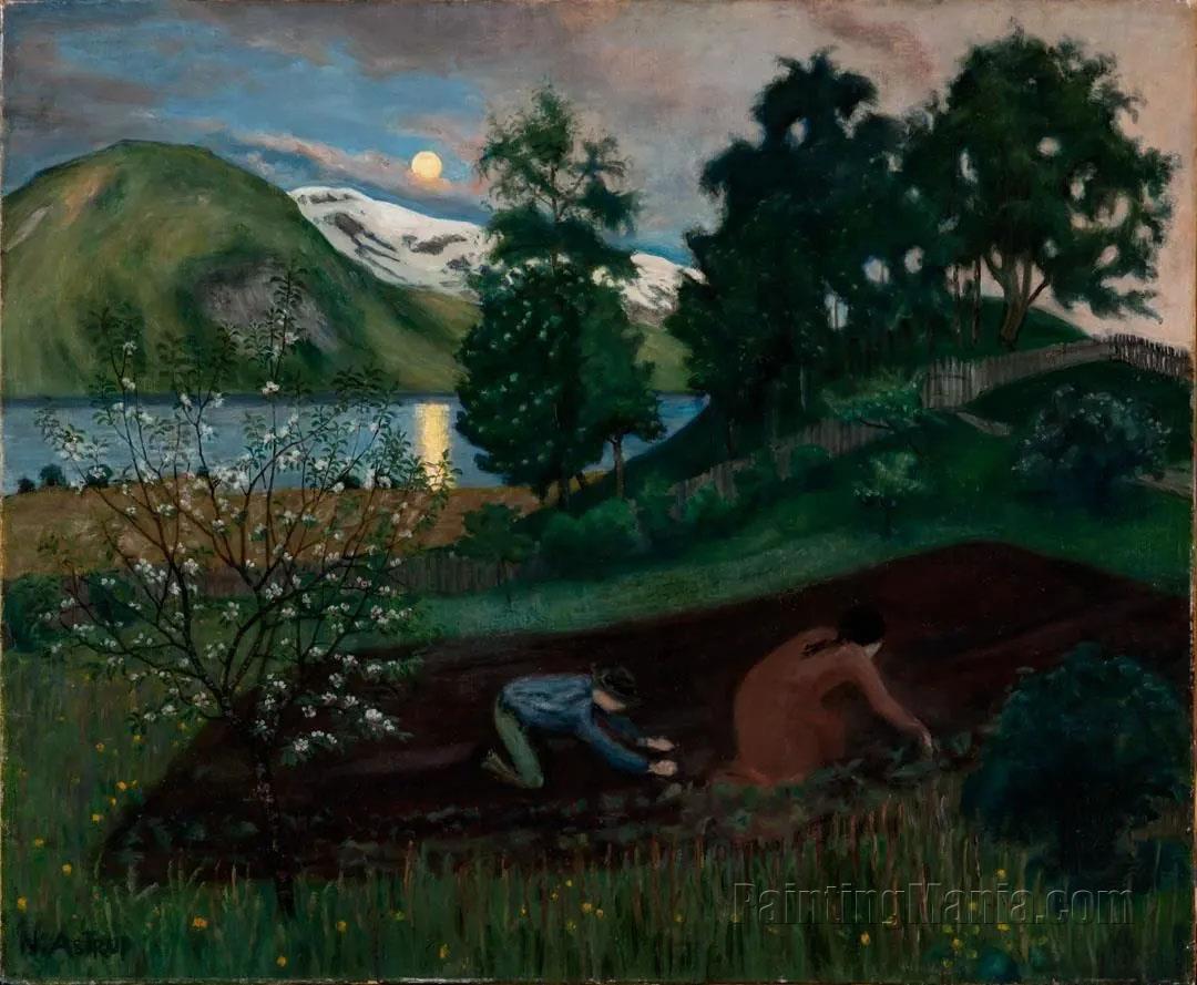 Spring Night in the Garden (Varnatt i hagen)