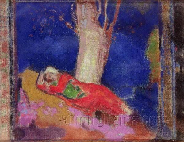 Woman Sleeping under a Tree