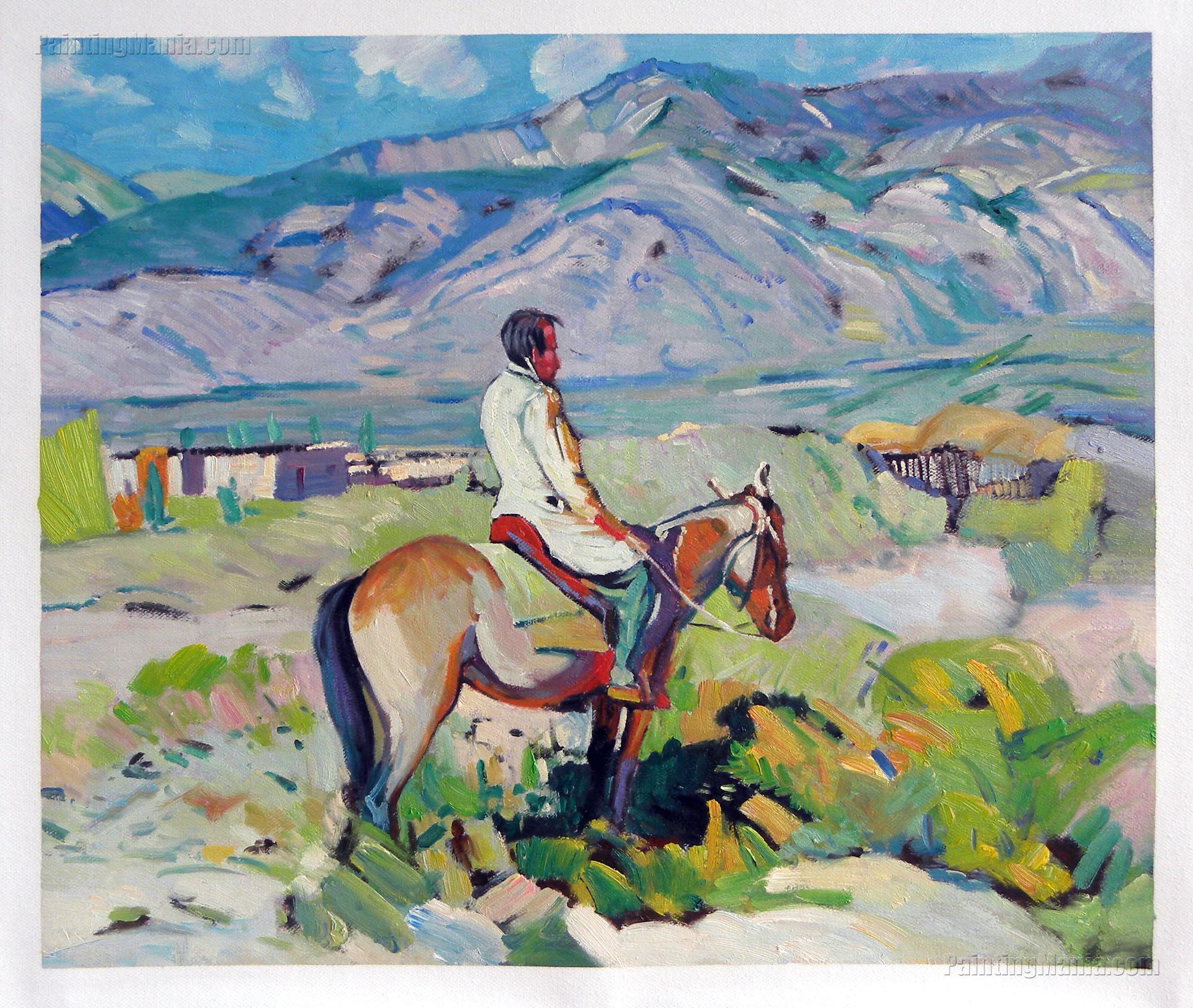 Indian On Horseback People Figures People Figures Paintings   Indian Horseback 99 1779 