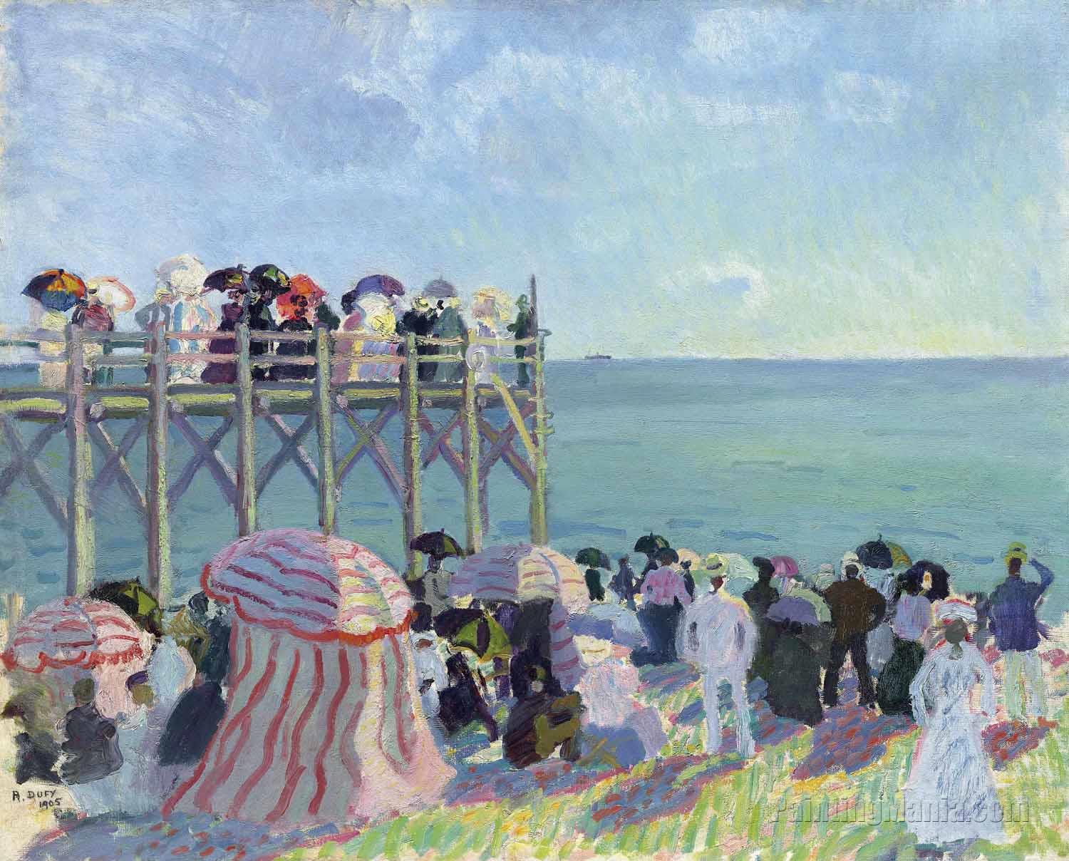 The Beach and Pier at Trouville