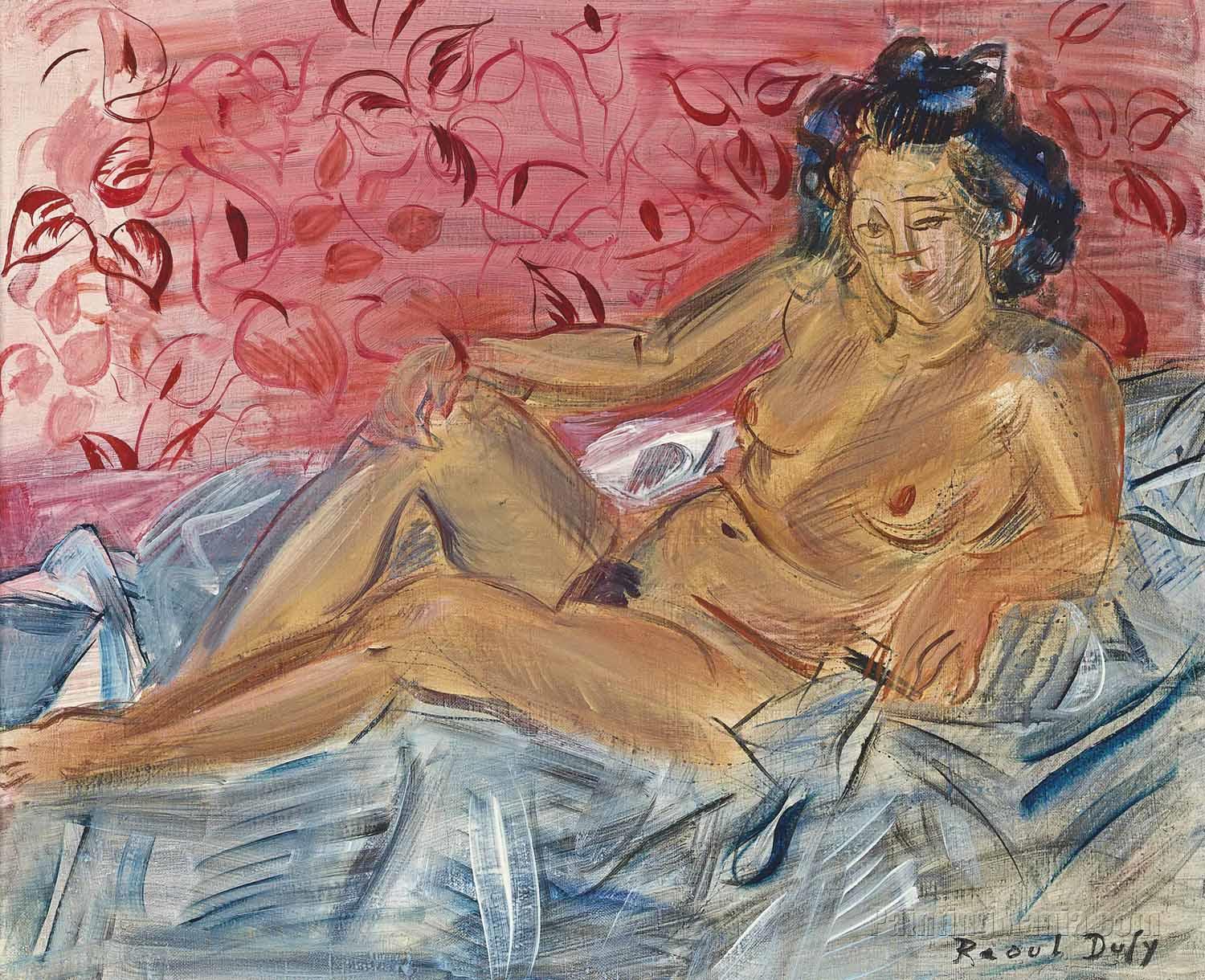 Nude on a Pink Background