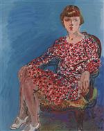Portrait of a Young Woman Sitting in an Armchair